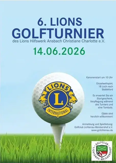 Plakat 6. Lions Golfturnier 2026