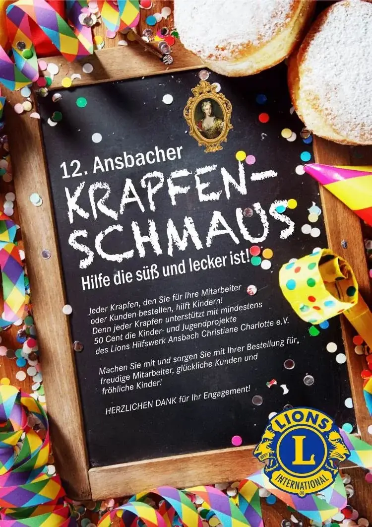 Plakat Ansbacher Krapfenschmaus 2026